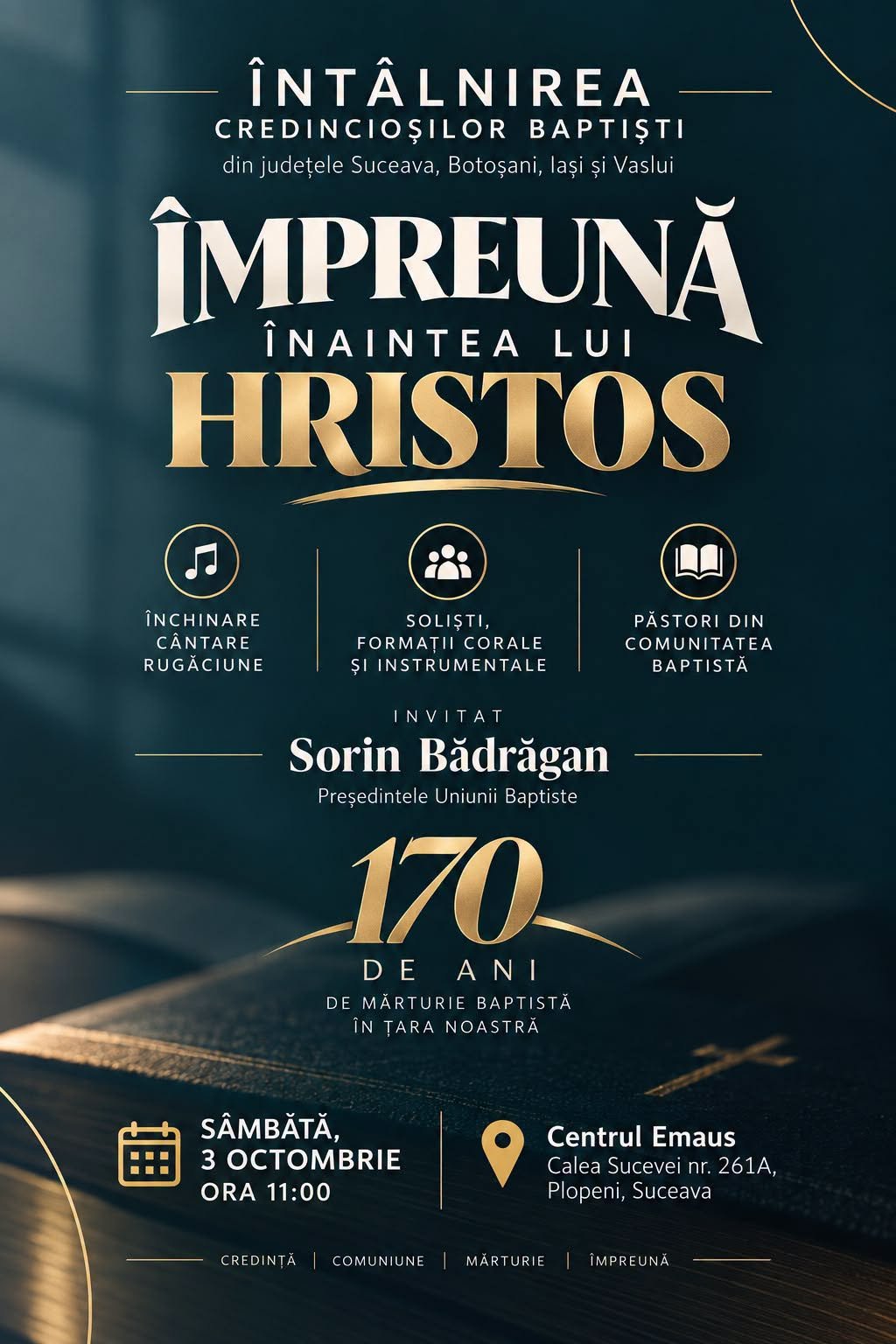 170 de ani de mărturie baptistă în România – aniversare la Plopeni