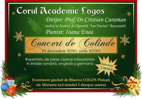 Concert de Colinde la Biserica LOGOS Ploiesti
