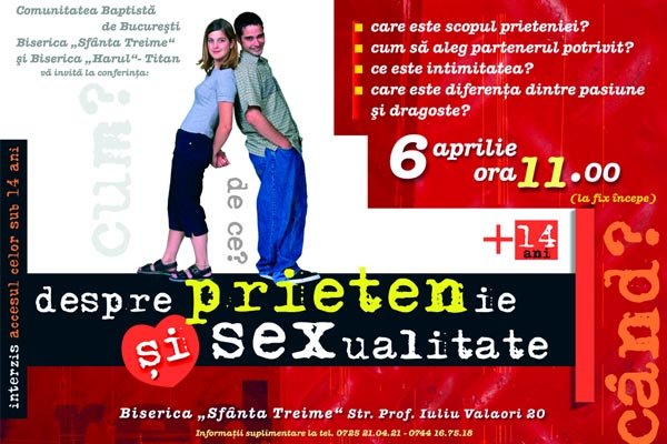 Conferinta despre prietenie si sexualitate