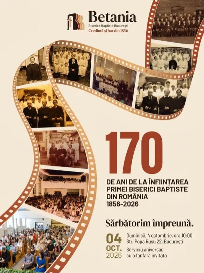Prima biserică baptistă din România sărbătorește 170 de ani de la înființare