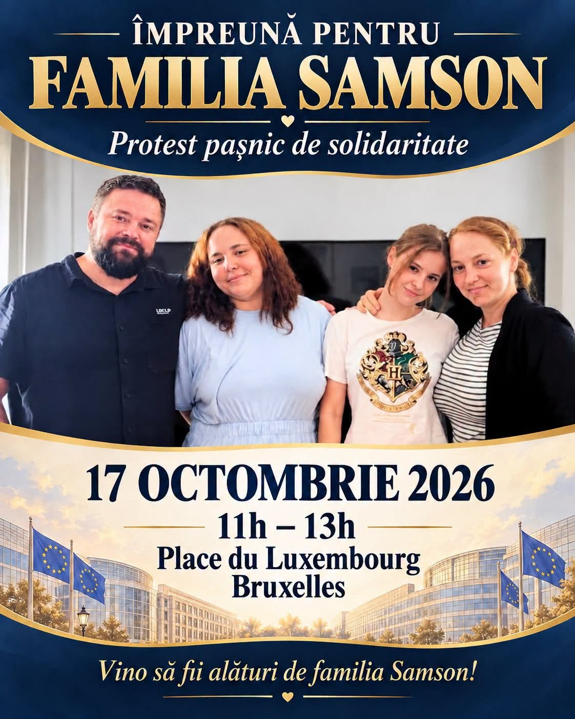 Bruxelles: protest pentru familia Samson, pe 17 octombrie